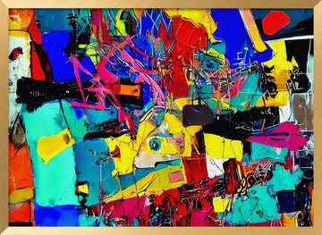 Colorful Urban Energy | Poster - Gold Frame Interior