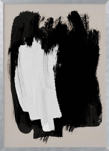 Abstract Brush Strokes 16 | Poster - Silver Frame Interior