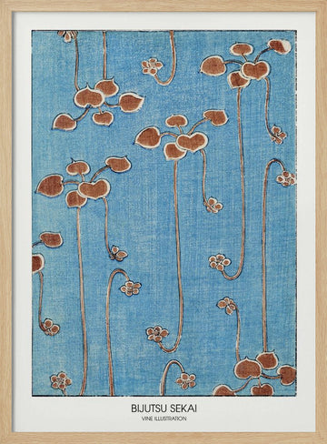 Vine Illustration | Poster - Wood Frame Interior