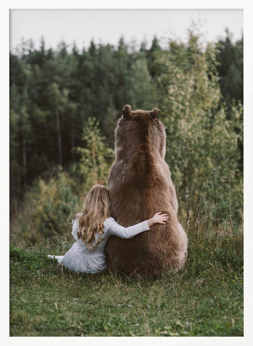 Peaceful Forest Embrace | Poster - White Frame Interior