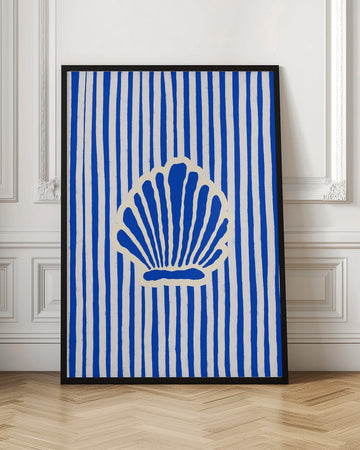 Coastal Shell Stripes | Poster - Room Interior 1