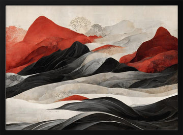 Crimson Peaks | Poster - Black Metal Frame Interior