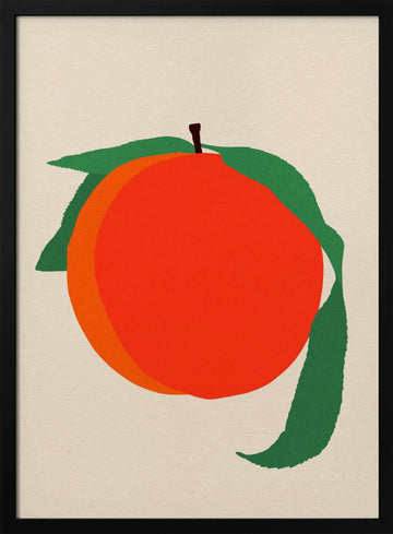 Peach | Poster - Black Metal Frame Interior