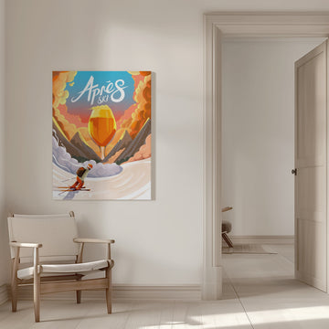Après Ski Sunset Beer | Canvas - Room Interior 1