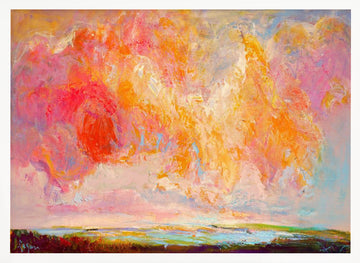 Fiery Skyscape | Poster - White Frame Interior