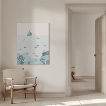 Whimsical Ocean Life | Canvas - Room Interior 1