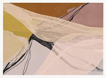 Abstract Earthy Layers | Poster - White Frame Interior