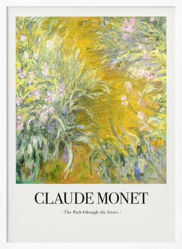 The Path Through The Irises | Poster - White Frame Interior