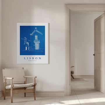 Blue Lisbon Street | Canvas - Room Interior 1