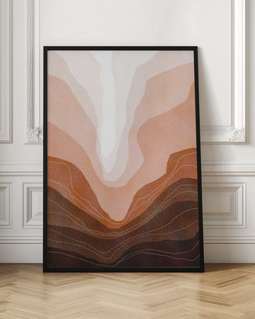 Earthy Mountain Layers | Poster - Room Interior 1