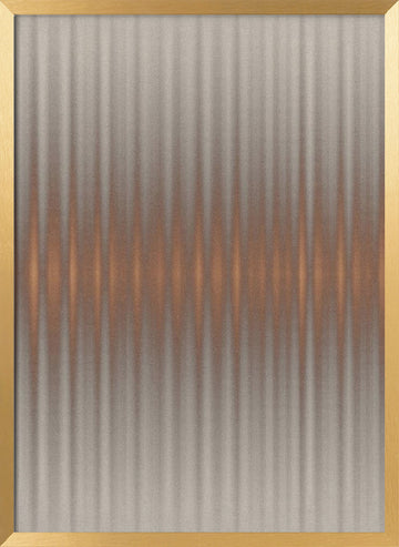 Shimmering Copper Lines | Poster - Gold Frame Interior