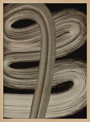 Flowing Strokes | Poster - Wood Frame Interior