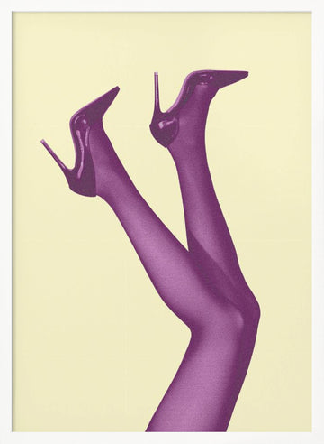 Stylish Purple Legs | Poster - White Frame Interior