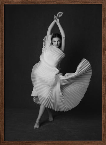 Elegant Dancing Woman | Poster - Walnut Frame Interior