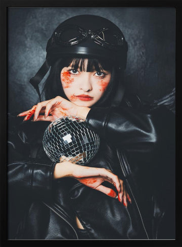Dark Disco Rebel | Poster - Black Metal Frame Interior
