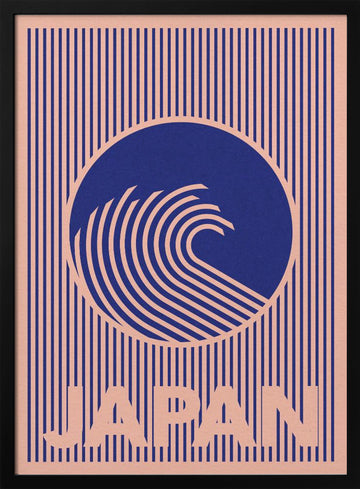 Great Wave of Japan | Poster - Black Metal Frame Interior