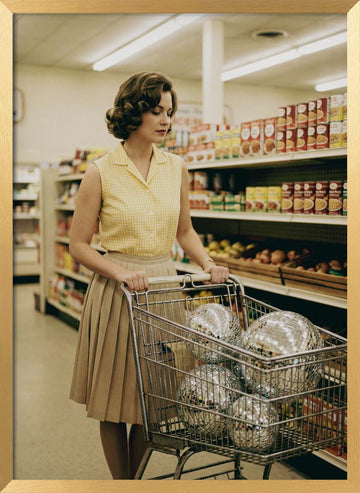 Grocery Store Glamour | Poster - Gold Frame Interior