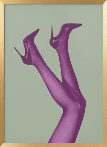 Vibrant Purple Legs | Poster - Gold Frame Interior