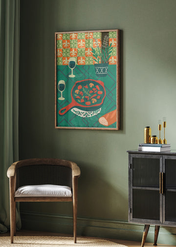Cozy French Dinner | Poster - Room Interior 2