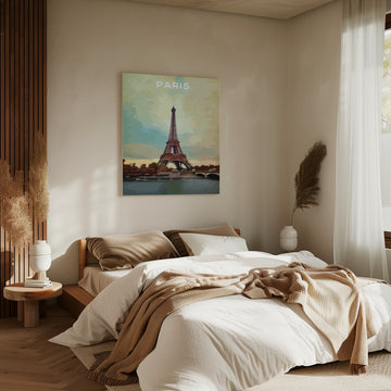 Eiffel Tower Paris Sunset | Canvas - Room Interior 2