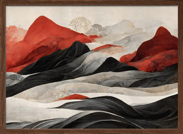 Crimson Peaks | Poster - Walnut Frame Interior