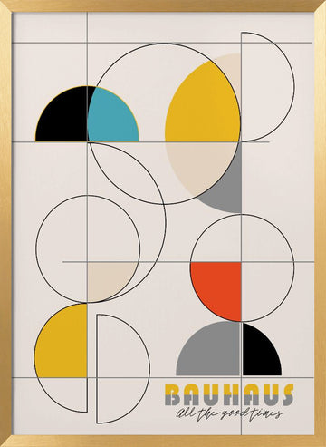 Bauhaus Geometric Shapes | Poster - Gold Frame Interior