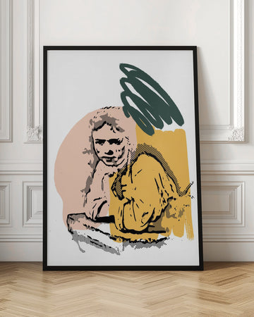 Pensive Woman Portrait | Poster - Room Interior 1