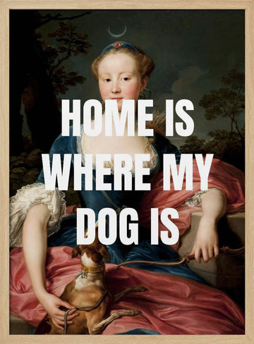 Classic Portrait Dog Quote | Poster - Wood Frame Interior