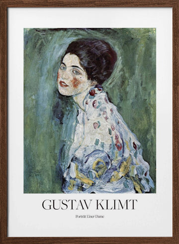 Porträt Einer Dame (1916–1917) Poster | Poster - Walnut Frame Interior