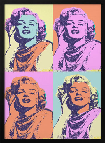 Iconic Pop Art Beauty | Poster - Black Metal Frame Interior