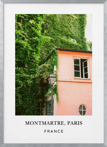 Montmartre Travel poster | Poster - Silver Frame Interior