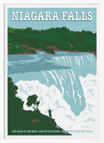 Majestic Niagara Falls | Poster - White Frame Interior