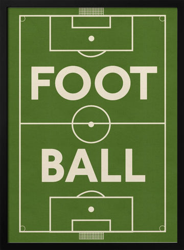 Football Field Layout | Poster - Black Metal Frame Interior