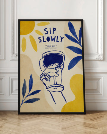 Sip Slowly Summer | Poster - Room Interior 1