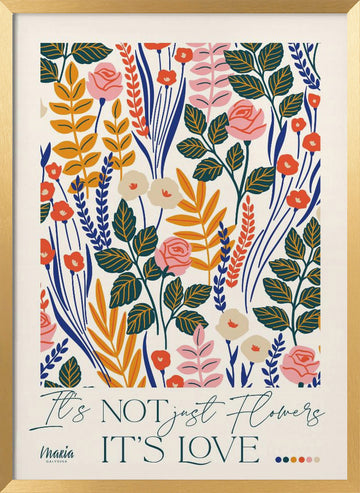 About Love. Roses | Poster - Gold Frame Interior