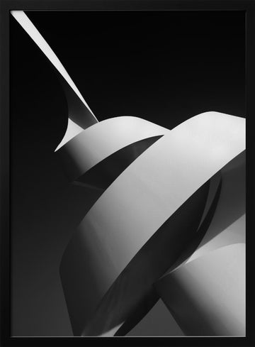 Modern Abstract Curves | Poster - Black Metal Frame Interior