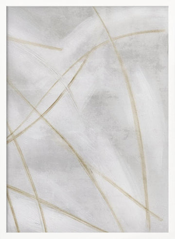 Abstract Gold Lines | Poster - White Frame Interior