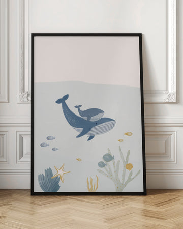 Underwater Whale Family | Poster - Room Interior 1