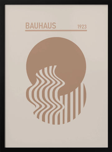 Bauhaus Geometric Abstract | Poster - Black Metal Frame Interior