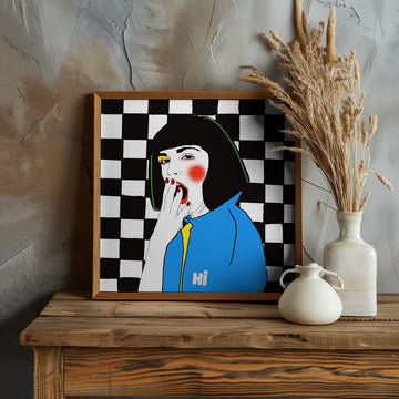 Yawning Pop Girl | Poster - Room Interior 1