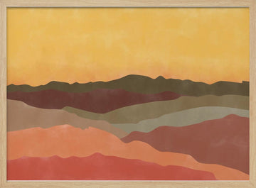 Warm Desert Layers | Poster - Wood Frame Interior