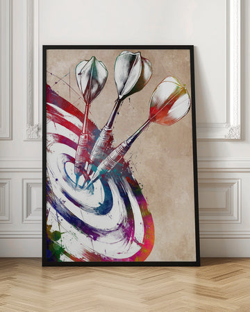 Vibrant Darts Target | Poster - Room Interior 1