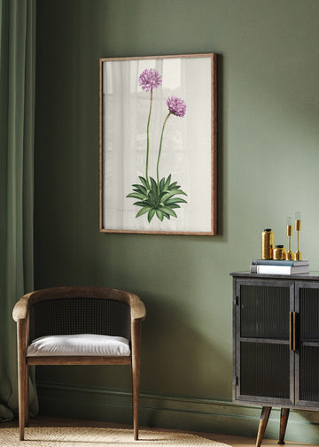 Purple Botanical Bloom | Poster - Room Interior 2
