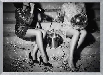 Glamorous Party Night | Poster - Silver Frame Interior
