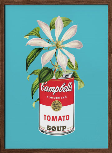 Campbells and Flowers | Poster - Walnut Frame Interior