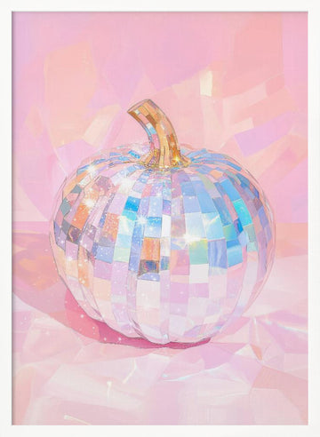 Iridescent Disco Pumpkin | Poster - White Frame Interior