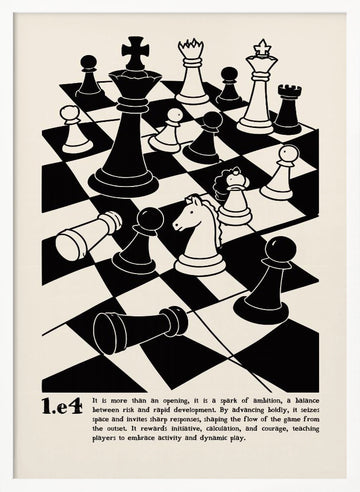 Strategic Chess Game | Poster - White Frame Interior