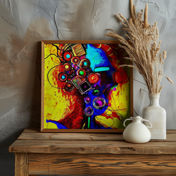 Vibrant Abstract Head | Poster - Room Interior 1