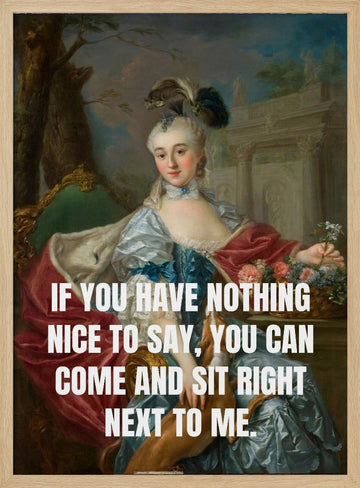 Sassy Lady Portrait Quote | Poster - Wood Frame Interior