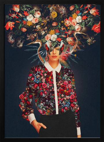 Your Head Was Full of Colours That Had No Names | Poster - Black Metal Frame Interior